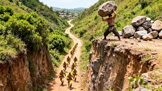 Japanese troops kill a young boy—a furious fighter smashes them with a boulder,crushing a whole unit