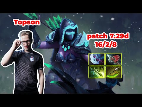 Topson Drow Ranger Mid - DOTA 2 7.29d - MMR rank - Dota2 Gameplay [Learn To PRO dota2]