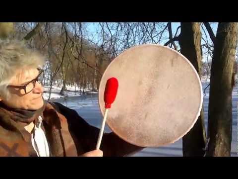 Schamanentrommel schamanische Rahmentrommel Trommelbau Pulow Wildschwein W40-13-224