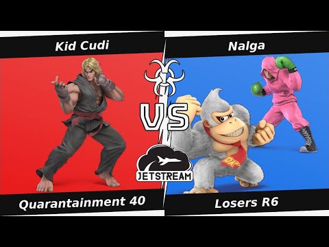 Quarantainment 40 Losers R6 - Kid Cudi (Ken) Vs. Nalga (DK, Little Mac) Smash Ultimate - SSBU
