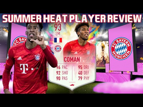 HOW IS THIS CARD FREE?? 93 SUMMER HEAT COMAN PLAYER REVIEW! FIFA 20 ULTIMATE TEAM