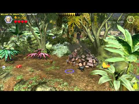 Lego Jurassic World: Level 2 Welcome To Jurassic Park FREE PLAY (All Collectibles) - HTG