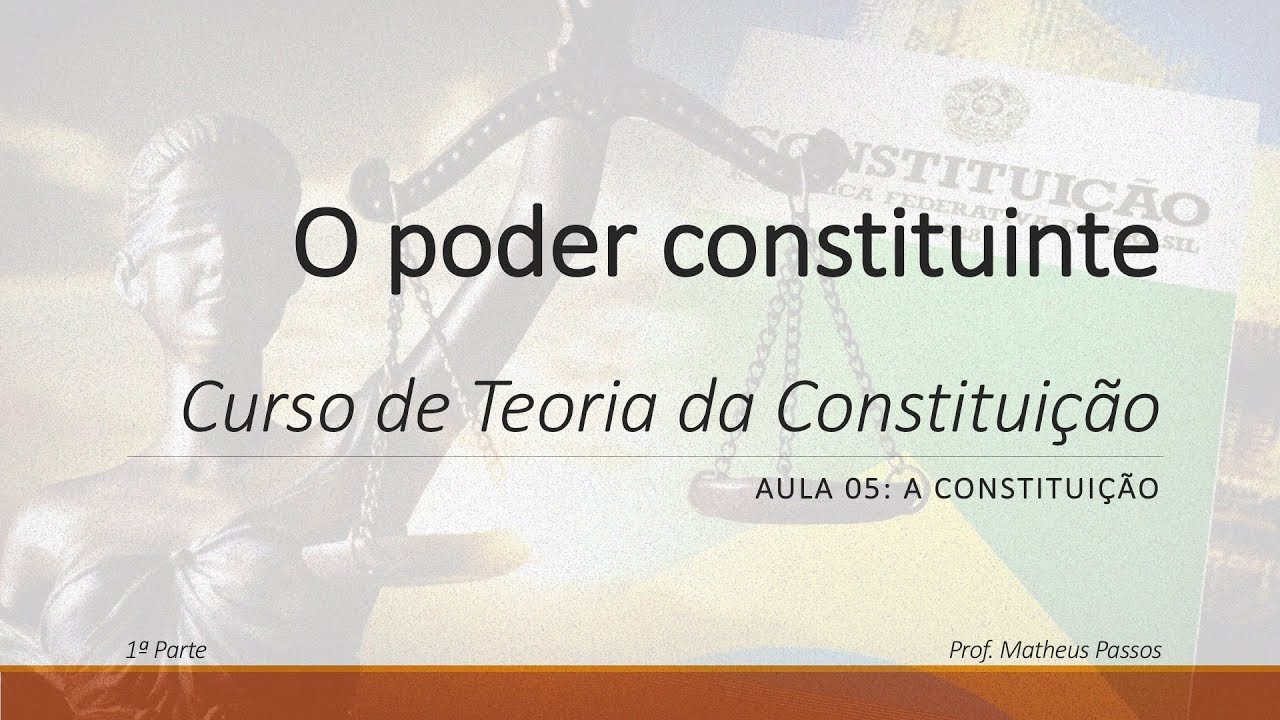 Teoria da Constituição — Conceito, características e natureza do poder constituinte