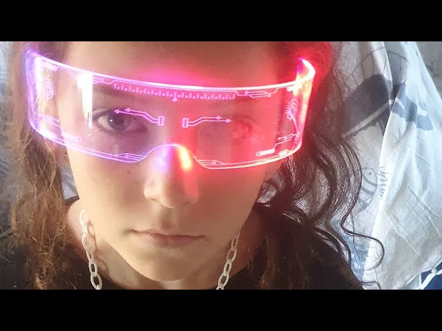Vídeo relacionado con NIWWIN LED enciende las gafas, gafas luminosas futuristas, gafas de alambre con 7 tipos de modos de iluminación de vidrios electrónicos de neón, suministros de fiesta (Symbol)
