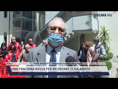 2021-05-26 PRATO - UNA PANCHINA ROSSA PER RICORDARE ELISA AMATO