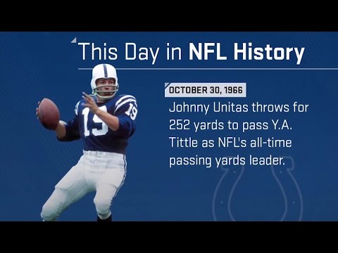 Johnny Unitas Becomes The All-Time Passing Leader | This Day in NFL History (10/30/66)