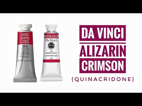 Alizarin Crimson Watercolor Comparison - Winsor & Newton PR83 Vs Da Vinci PV19