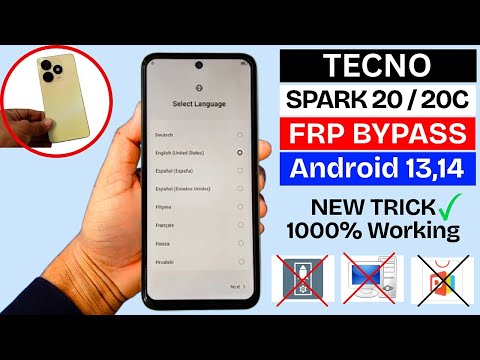 Tecno Spark 20/20C (BG7) FRP Bypass Without PC [2025] | Android 13 & 14 Easy Method