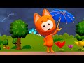 Rain Song | Meow Meow Kitty kids songs | Nursery rhymes