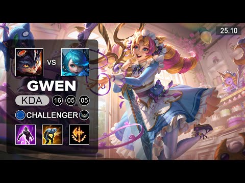 Gwen vs Rumble Top - EUW Challenger - Patch 25.10 Season 15