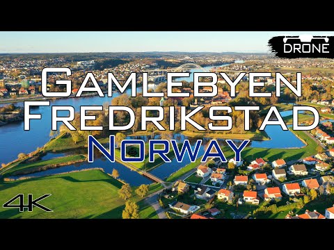 Fredrikstad Gamlebyen - Cinematic Drone Video, Old Town, Norway, 4k
