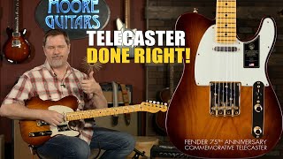 Video thumbnail for Fender 75th Anniversary Commemorative Telecaster by MooreMusicGuitars