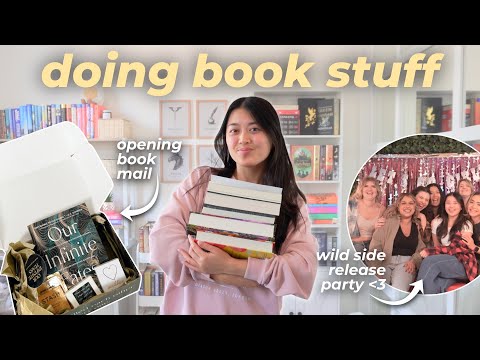a bookish vlog 📚 wild side book release party, book package haul, organizing my tbr & life lately