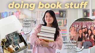 a bookish vlog 📚 wild side book release party, book package haul, organizing my tbr & life lately