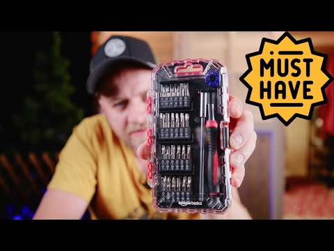 #Amazon #Basics – Precision #Screwdriver Bit Set, 51 pieces, Black, Red, Silver