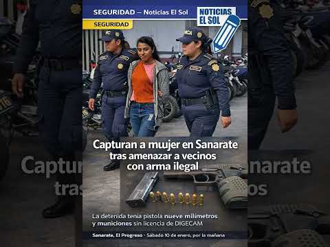 Capturan a mujer en Sanarate tras amenazar a vecinos con arma ilegal