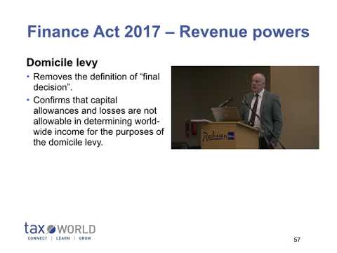 Finance Act 2017 - Domicile Levy