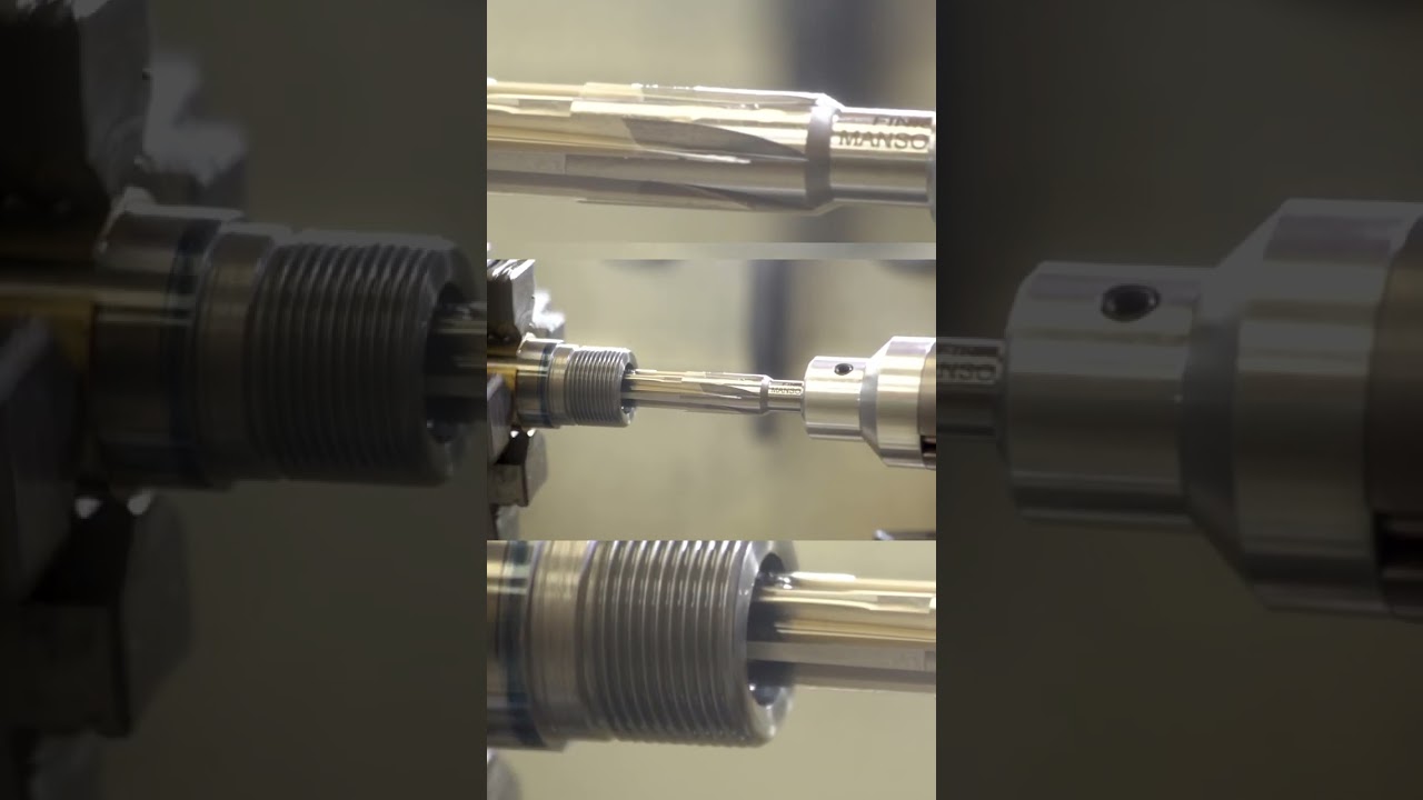 Crafting Precision: Gunsmith Cuts Perfect Chamber for Cartridge in High-Performance Hunting Rifle