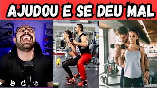 Mulher reclama de homem que a ajudou na academia. #4k #4kvideo