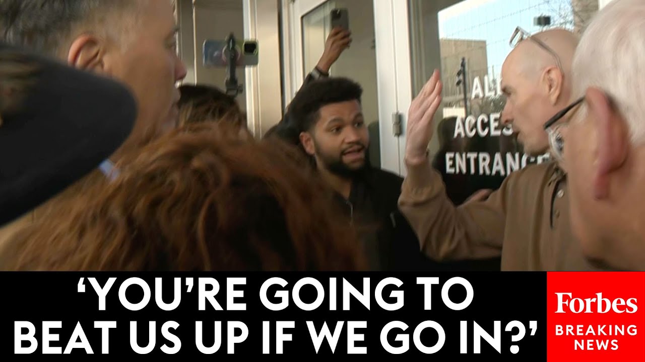 SHOCK CONFRONTATION: House Dems Rage Against Man Blocking Them From Entering Dept. Of Education