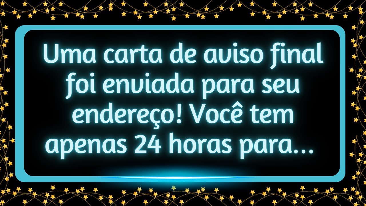 Uma carta de advertência final foi enviada para seu endereço! E você tem apenas 24 horas para…