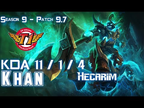 SKT T1 Khan HECARIM vs AKALI Top - Patch 9.7 KR Ranked