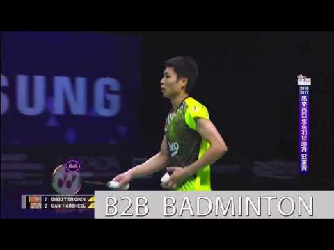 Badminton 2017 Purple League Chou Tien Chen vs Dani Harsheel Alpesh   Final