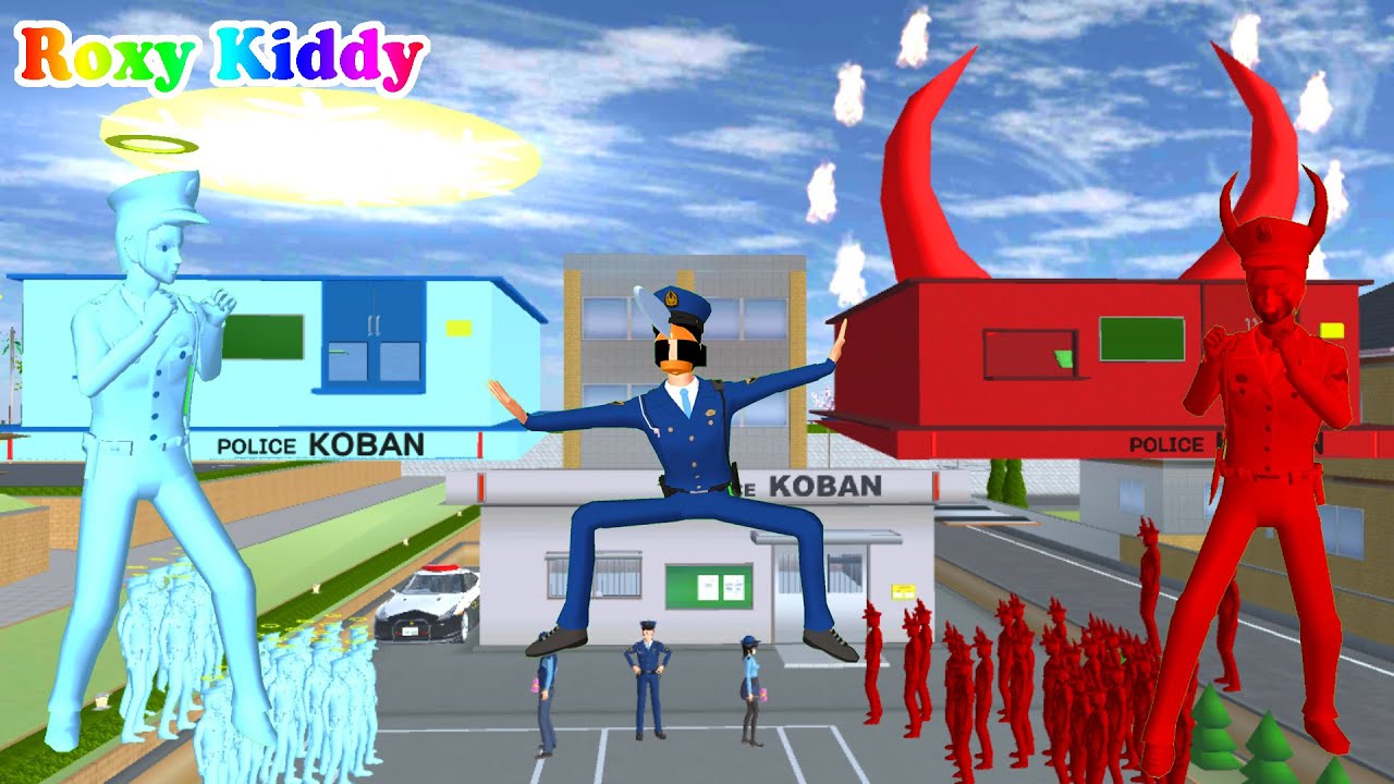 Polisi Yuta & Koban Berantem Dengan Polisi Surga & Neraka Gegara Sengketa Lahan | Sakura Simulator