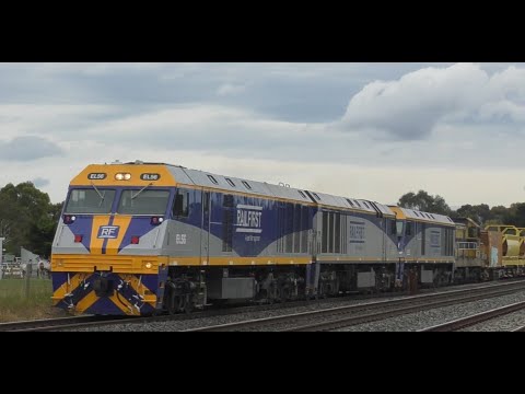 EL56 In a New Livery leading EL62, EL55 and 4904 on SSR 7M21V Ballast Train at Little River