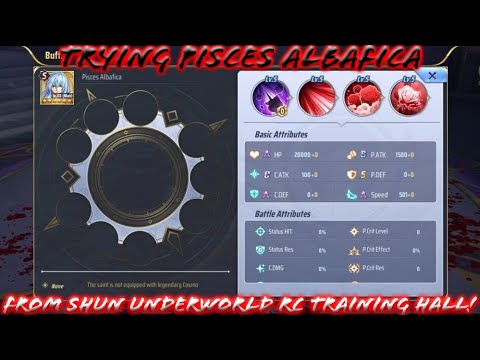 Saint Seiya: Awakening (KOTZ) - Trying Pisces Albafica from Shun RC Underworld Training Hall!