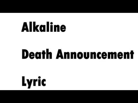 Alkaline - Death Announcement (Lyrics)