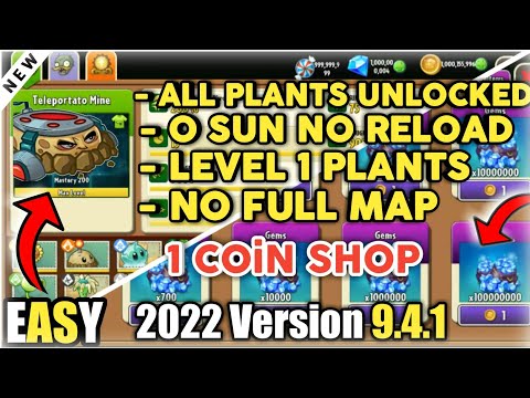 pvz 2 mod 9.4.1 shop update | new plants Teleportato mine & Tiger grass | pvz 2 mod shop 9.4.1