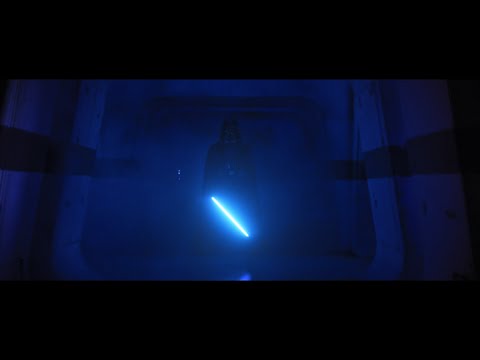 Darth Vader with a BLUE LIGHTSABER