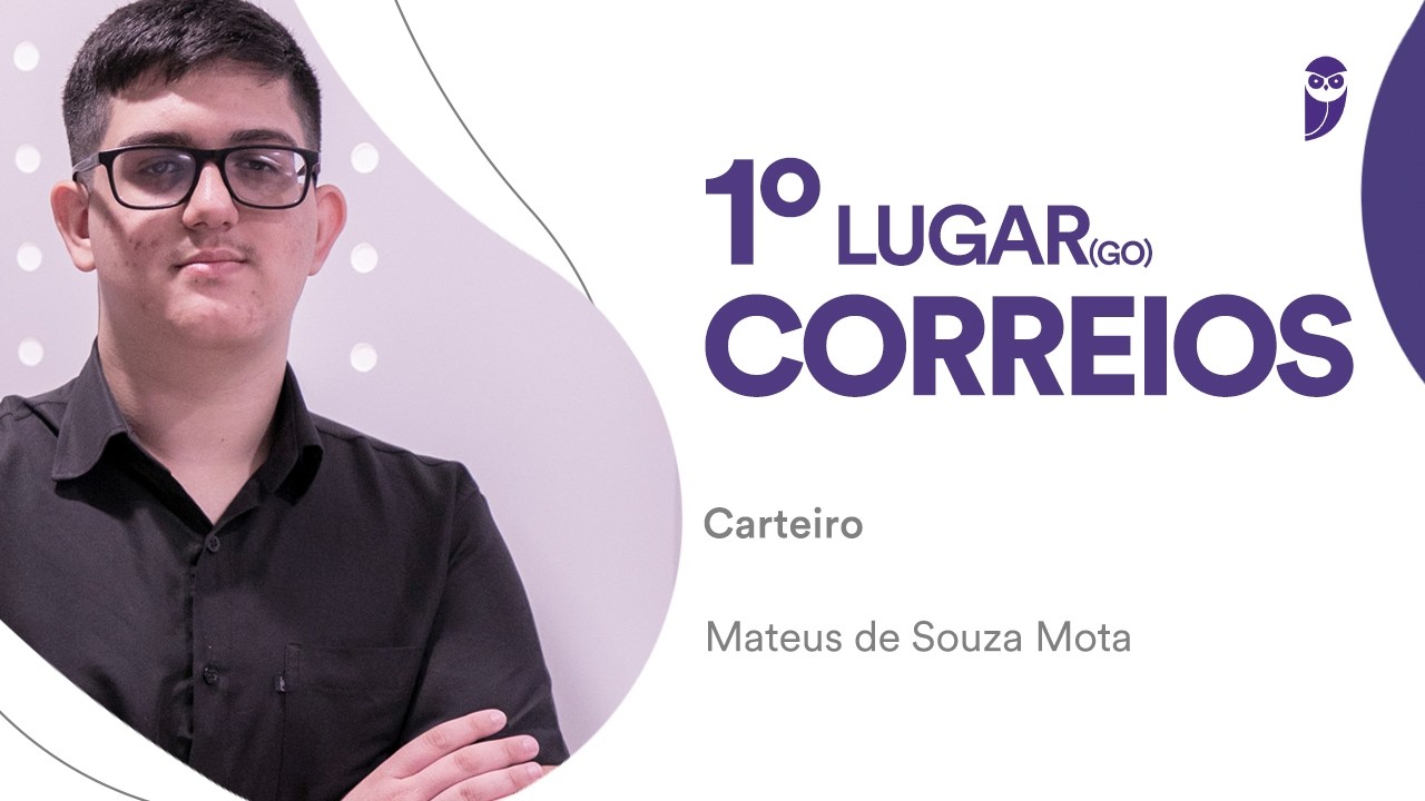 Baile dos Primeiros: Mateus Mota, aprovado em 1° lugar nos Correios para o cargo de Carteiro