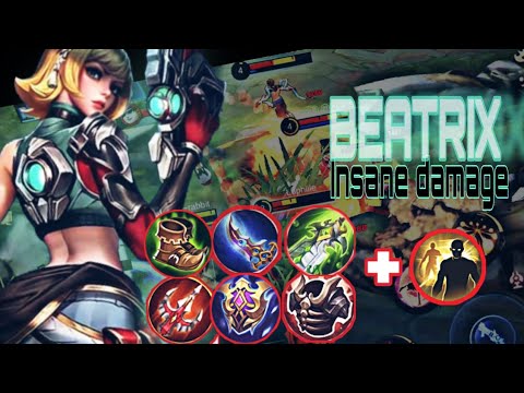 Beatrix Gameplay/Solo gold lane / Offlane / Insane damage/Choose your weapon wisley-MLBB