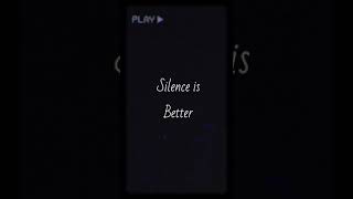 Silence || Psychology || Emotional WhatsApp Status || Black Screen Sad Quotes