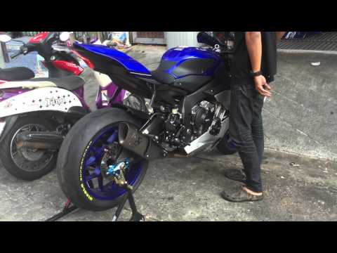 Yamaha R1 2016 Akrapovic slip on with Linkpipe Thailand