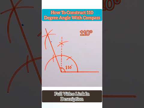 How to Construct 110° Angle with Compass | #shorts #angle #short #maths #trending