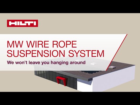 INTRODUCING the MW Wire rope suspension system for Mechanical, Electrical and Plumbing applications