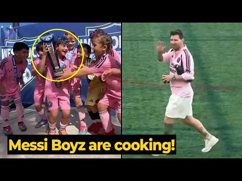 Messi reaction as Ciro Messi lift the Weston Cup Trophy U-8