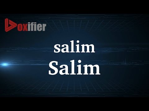 How to Pronunce Salim in French - Voxifier.com