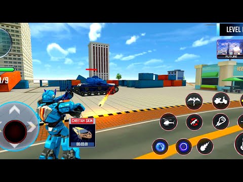 Flying Limo Robot Car Transform: Police Robot Game #2" Android Gameplay