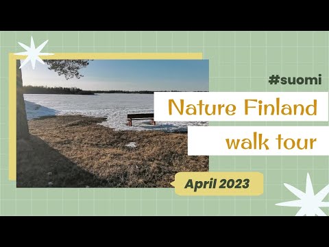 Nature in Finland . Kemi city . Walking tour april 2023