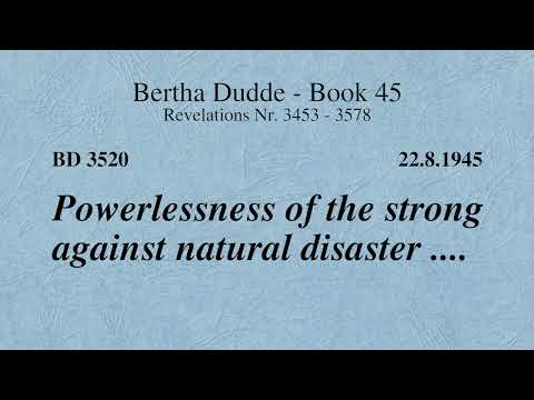 BD 3520 - POWERLESSNESS OF THE STRONG AGAINST NATURAL DISASTER ....