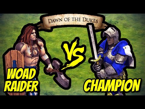 144 Elite Woad Raiders vs 200 Champions (Total Resources) | AoE II: Definitive Edition