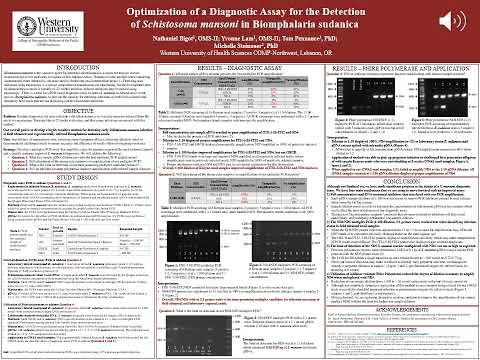 Optimization of a Diagnostic Assay for the Detection of Schistosoma mansoni in Biomphalaria sudanica