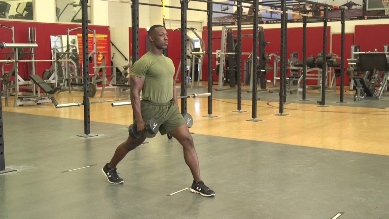 U.S. Marine Corps Fitness - Dumbbell Split Squat