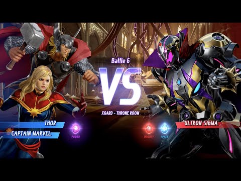 Thor and Captain Marvel vs Ultron Sigma - Death by Ultron Sigma - MARVEL VS. CAPCOM: INFINITE