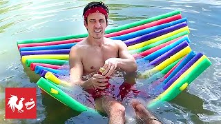 Making a Raft Using ONLY Pool Noodles | RT Life