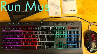 New Gaming Keyboard Mouse Combo From Run Mus, Cool & Versatile!